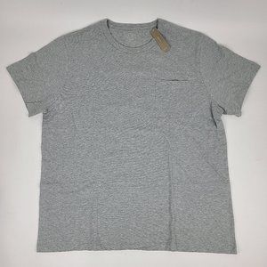 J. Crew Garment Dyed Pocket Tee T-Shirt Men's 2XL XXL 'Heather Gray' (HGR) Grey